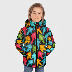 Куртка зимняя для мальчика Разноцветные стрелы, цвет: 3D-черный — фото 2
