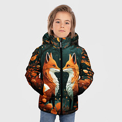 Куртка зимняя для мальчика Две лисоньки в стиле Folk Art, цвет: 3D-красный — фото 2