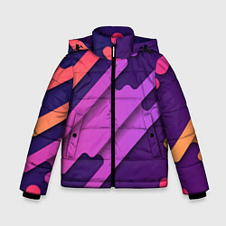 Куртка зимняя для мальчика Объемная абстракция, цвет: 3D-светло-серый