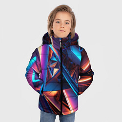 Куртка зимняя для мальчика Преломление заостренных линий, цвет: 3D-красный — фото 2