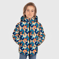 Куртка зимняя для мальчика Абстрактный орнамент, цвет: 3D-черный — фото 2