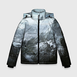 Куртка зимняя для мальчика Природа Скайрима, цвет: 3D-черный