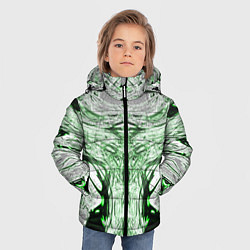 Куртка зимняя для мальчика Зеленый узор, цвет: 3D-черный — фото 2