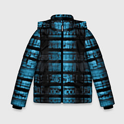 Куртка зимняя для мальчика Голубая абстракция, цвет: 3D-красный