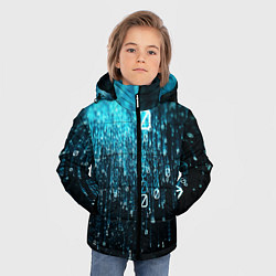 Куртка зимняя для мальчика Двоичный код, цвет: 3D-красный — фото 2