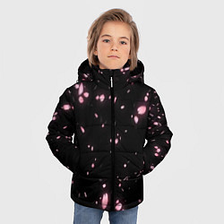 Куртка зимняя для мальчика Неоновые липестки сакуры, цвет: 3D-светло-серый — фото 2