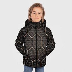 Куртка зимняя для мальчика Metalic carbon, цвет: 3D-черный — фото 2