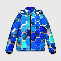 Куртка зимняя для мальчика Абстракция неоновая, цвет: 3D-светло-серый