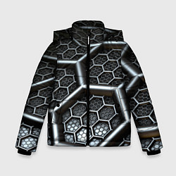 Куртка зимняя для мальчика Geometry abstraction, цвет: 3D-черный