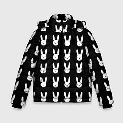 Куртка зимняя для мальчика Bunny pattern black, цвет: 3D-красный