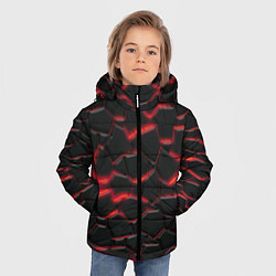 Куртка зимняя для мальчика Красный неон и плиты, цвет: 3D-красный — фото 2