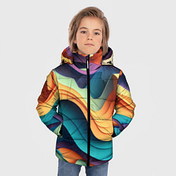 Куртка зимняя для мальчика Цветной рельеф, цвет: 3D-светло-серый — фото 2