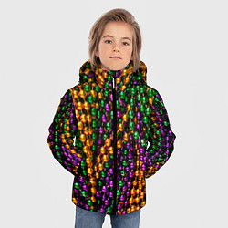 Куртка зимняя для мальчика Разноцветные буссы, цвет: 3D-черный — фото 2