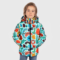 Куртка зимняя для мальчика Colorful patterns, цвет: 3D-черный — фото 2