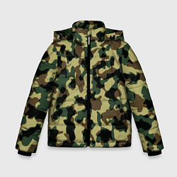 Куртка зимняя для мальчика Военный камуфляж, цвет: 3D-светло-серый