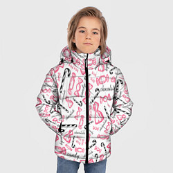 Куртка зимняя для мальчика Сладкая жизнь в розовом цвете, цвет: 3D-черный — фото 2