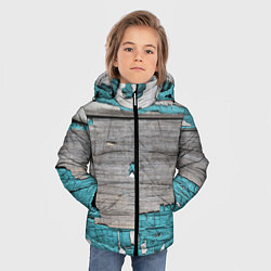 Куртка зимняя для мальчика Текстура облупившейся краски - авангард, цвет: 3D-светло-серый — фото 2