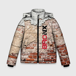Куртка зимняя для мальчика Старая кирпичная стена - Бронкс, цвет: 3D-светло-серый