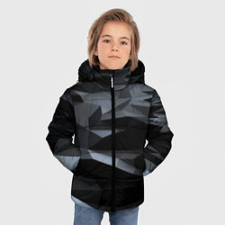 Куртка зимняя для мальчика Хромированные осколки броня, цвет: 3D-черный — фото 2