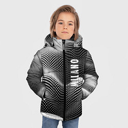 Куртка зимняя для мальчика Авангардный фрактальный паттерн - Милан, цвет: 3D-светло-серый — фото 2