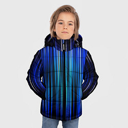 Куртка зимняя для мальчика Neon line stripes, цвет: 3D-красный — фото 2