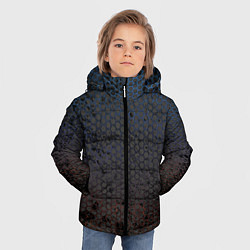Куртка зимняя для мальчика Грязный блестящий гексаэдр патттерн, цвет: 3D-светло-серый — фото 2