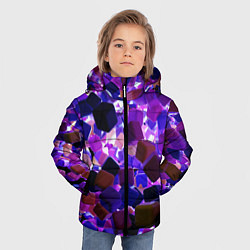 Куртка зимняя для мальчика Разноцветные воздушные кубики, цвет: 3D-черный — фото 2