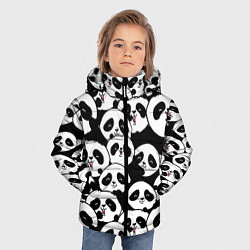 Куртка зимняя для мальчика Весёлые панды, цвет: 3D-черный — фото 2