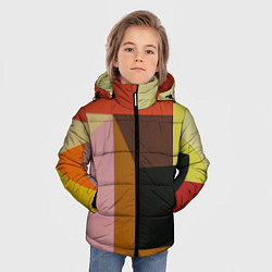 Куртка зимняя для мальчика Геометрическое множество разноцветных фигуры, цвет: 3D-светло-серый — фото 2
