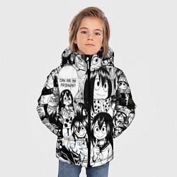 Куртка зимняя для мальчика Цую Асуи - Моя геройская академия, цвет: 3D-черный — фото 2