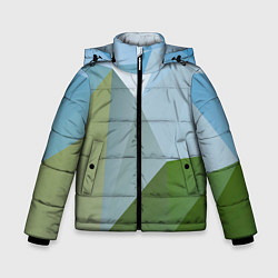 Куртка зимняя для мальчика Геометрические соединения фигур, цвет: 3D-черный