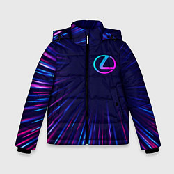 Куртка зимняя для мальчика Lexus neon speed lines, цвет: 3D-черный