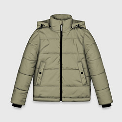 Куртка зимняя для мальчика Зеленый тренд без принта, цвет: 3D-черный