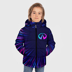 Куртка зимняя для мальчика Infiniti neon speed lines, цвет: 3D-черный — фото 2