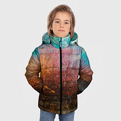 Куртка зимняя для мальчика Разноцветные тени и краски, цвет: 3D-светло-серый — фото 2