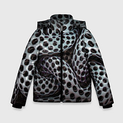Куртка зимняя для мальчика Металлический спрут, цвет: 3D-светло-серый