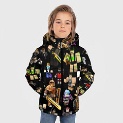 Куртка зимняя для мальчика Роблокс и его персонажи, цвет: 3D-черный — фото 2