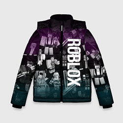 Куртка зимняя для мальчика Роблокс персонажи под градиентом, цвет: 3D-черный
