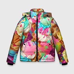Куртка зимняя для мальчика Сладкая жизнь, цвет: 3D-светло-серый