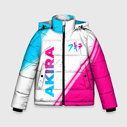 Зимняя куртка для мальчика Akira neon gradient style: надпись, символ