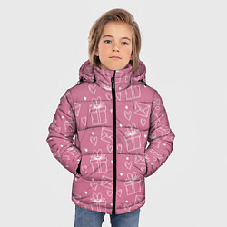 Куртка зимняя для мальчика Влюбленным паттерн, цвет: 3D-светло-серый — фото 2
