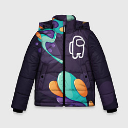 Куртка зимняя для мальчика Among Us graffity splash, цвет: 3D-черный
