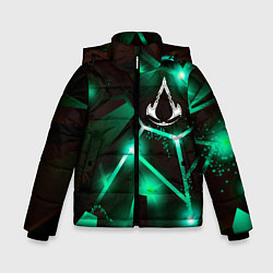 Куртка зимняя для мальчика Assassins Creed разлом плит, цвет: 3D-черный
