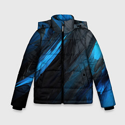 Куртка зимняя для мальчика Синяя краска на черном фоне, цвет: 3D-красный