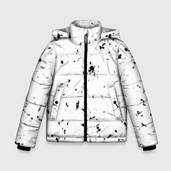 Куртка зимняя для мальчика Текстура черно-белая, цвет: 3D-светло-серый