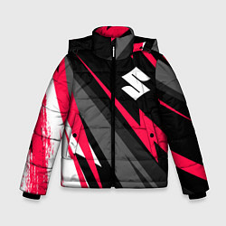 Куртка зимняя для мальчика Suzuki fast lines, цвет: 3D-черный