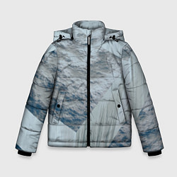 Куртка зимняя для мальчика Серая стена и блоки, цвет: 3D-светло-серый