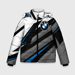 Куртка зимняя для мальчика БМВ - спортивная униформа, цвет: 3D-черный