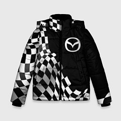 Куртка зимняя для мальчика Mazda racing flag, цвет: 3D-черный