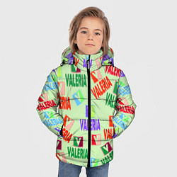 Куртка зимняя для мальчика Валерия - разноцветный текст, цвет: 3D-черный — фото 2